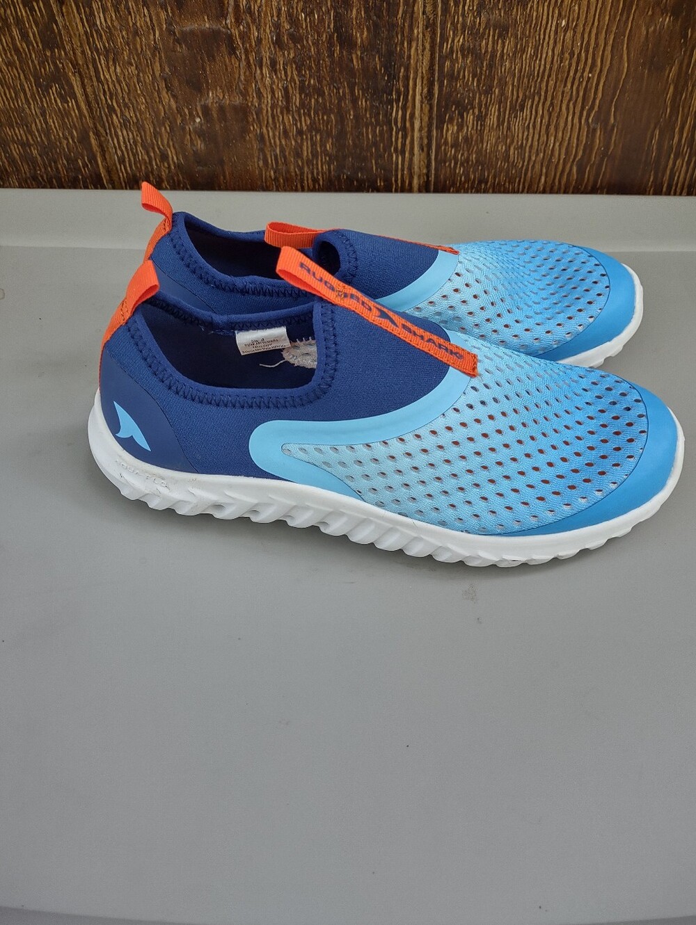 Rugged Shark Slip-On Water Shoes Blue Kids 4